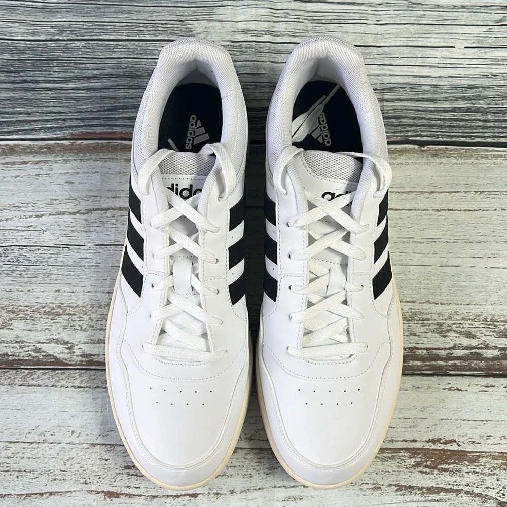 Adidas Hoops 3.0 GY5434 Low Classic Vintage Sportswear Shoes Men's White Size 12